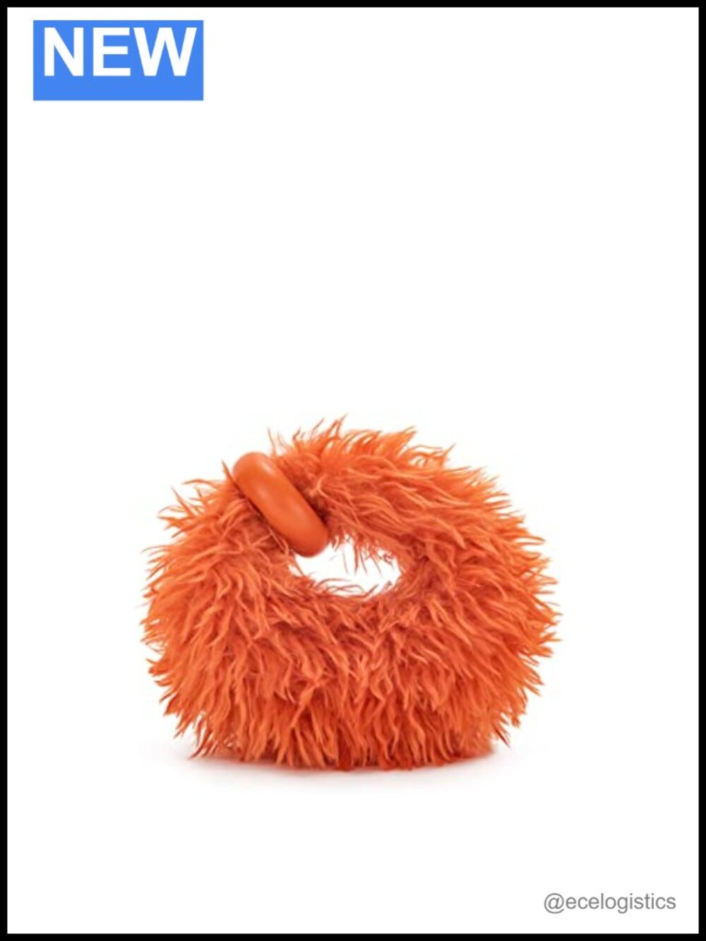 Vegan Leather Faux Fur Mini Top Handle Bag